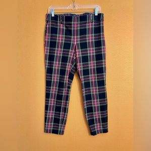 J.Crew Women's Winnie Pant Tapered Cropped Tartan Plaid Size 8